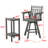 HDPE Outdoor High-Back Swivel Dining Chairs (Set Of 2) + Tall Double-Layer Side Table – Elevated Comfort Patio Set