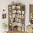 73.9" Hcorner Bookcase 6 Tier L-Shaped Bookshelf-1966374555