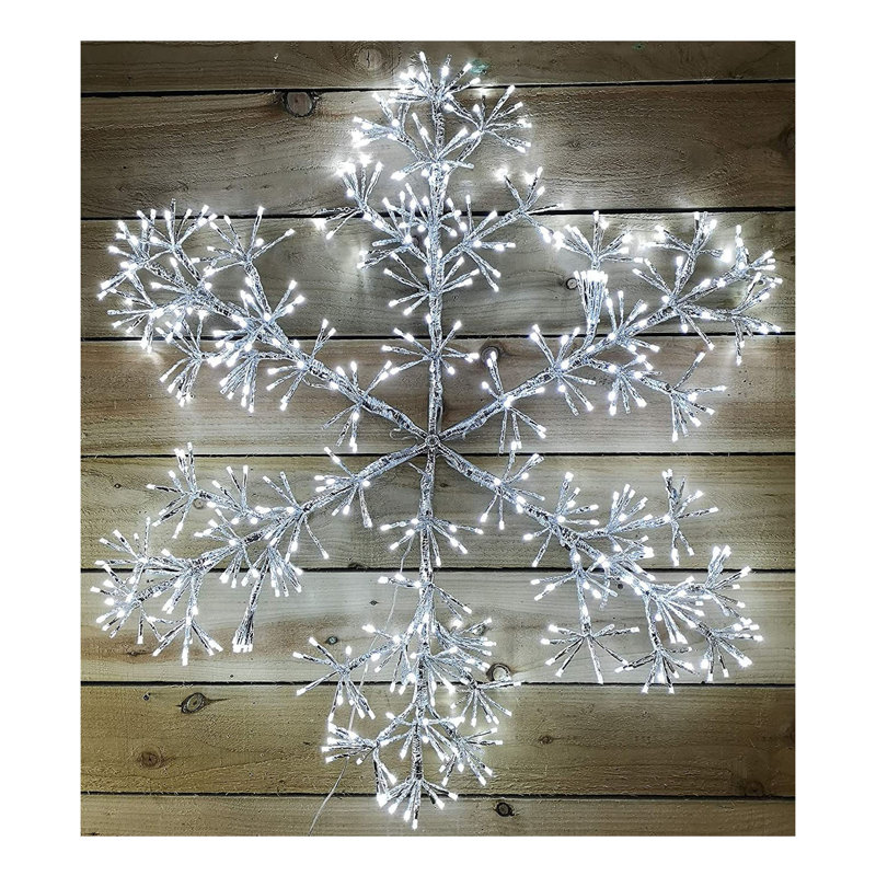 LED Indoor / Outdoor Lighted Window Décor, 120cm H x 120cm W x 5cm D, Cool White