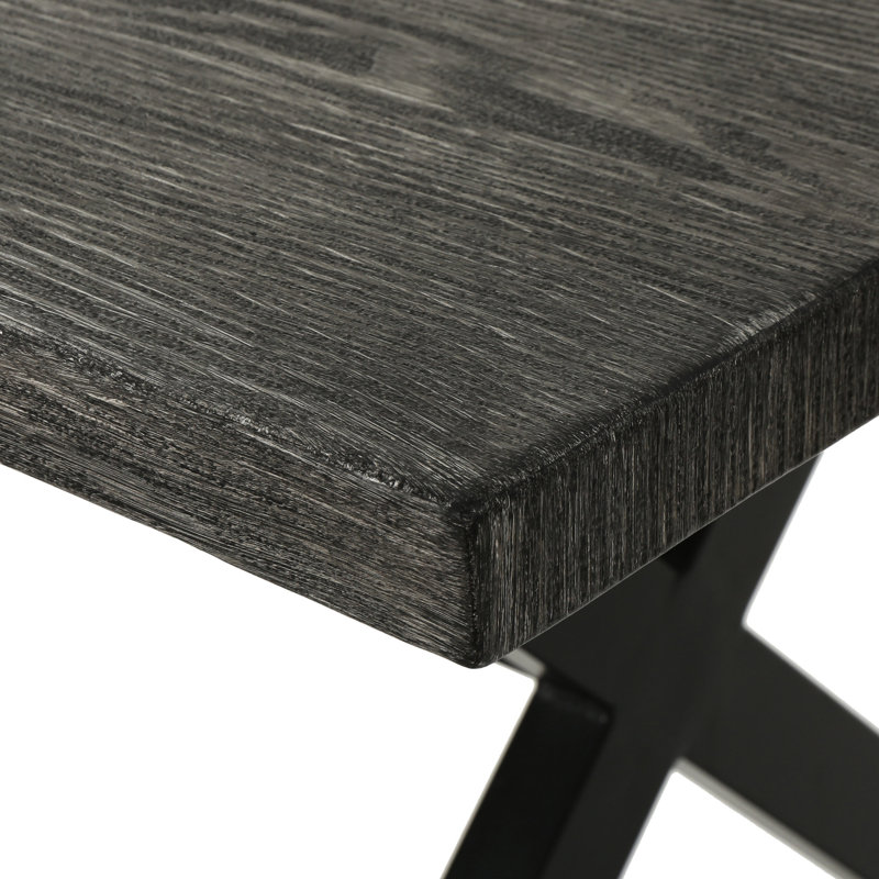 Table de salle à manger en aluminium avec structure en acier gris / noir