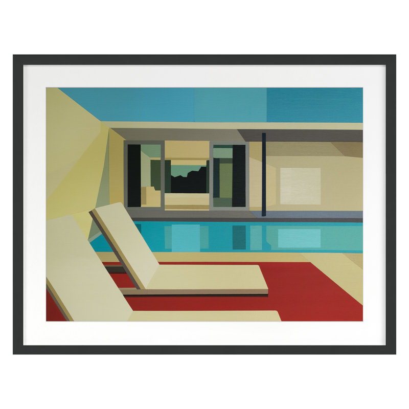 «Poolside Living» par Burgess, Andy, H 25 po x l 32 po, Noir