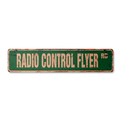 Radio Control Flyer Street Sign Heavy Duty Plastic 4" X 18"