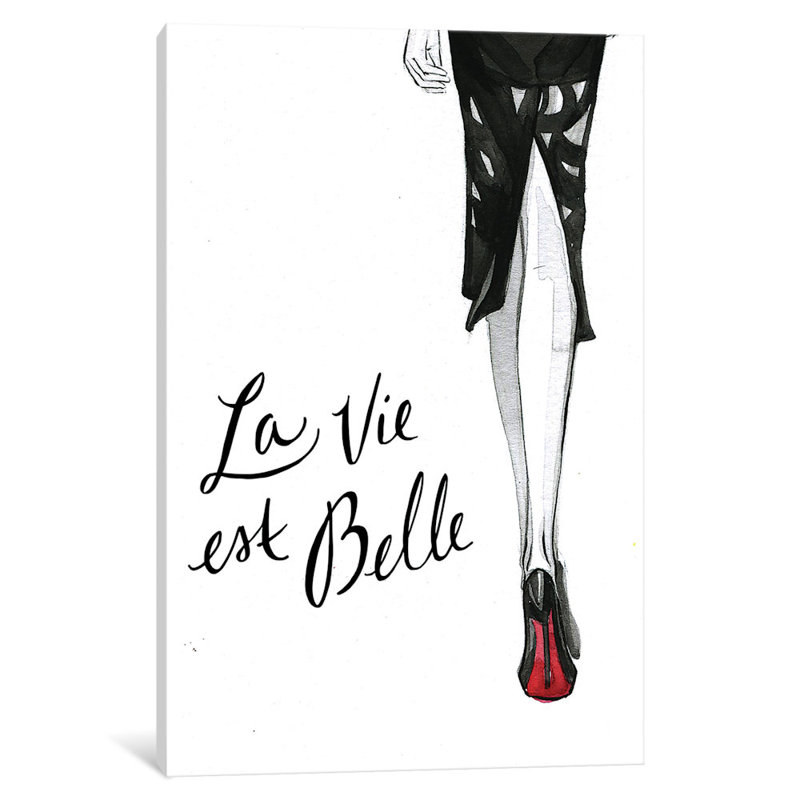 (fond rouge) reproduction d’art sur toile tendue Backview, H 26 po x l 18 po x P 1,5 po, Toile tendue, Pas de tapis