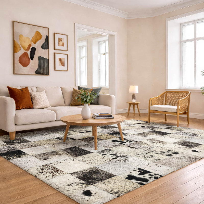 Tapis à poil long de qualité supérieure lavable à la machine ADS105, Granit, 9 pi x 12 pi