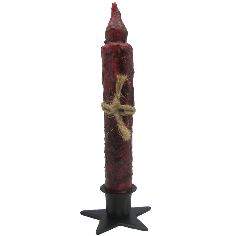 Unscented Flameless Taper Candle, Red