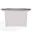 42" Round Rustic Polymer Fire Table with Propane Shelf-327903688