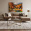 Art mural sur toile USA State Vermont Brown-1033161429