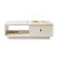 Table basse rectangulaire en bois manufacturé blanc massif