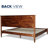 Kalleen Solid Wood Bed Frame with Artistic Patterned Headboard-89657003-89657004