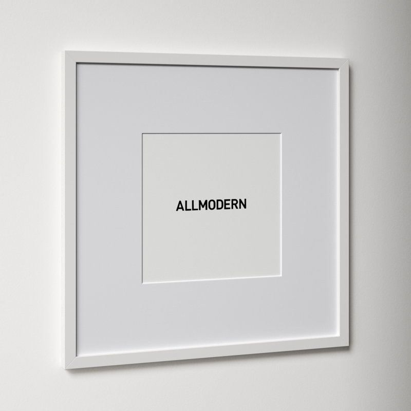 Capullo Wood Matte Picture Frame with Mat, 20" x 20", 11" x 14", White