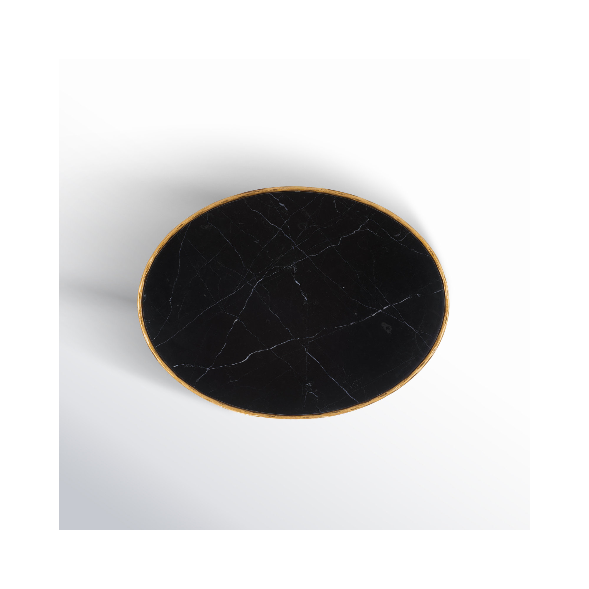 Evelynn Coffee Table, Black, Brass
