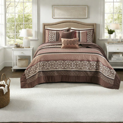 Ensembles de literie grand réversible, jacquard rembourré de coton maison traditionnelle