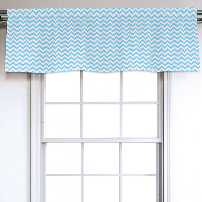 Sateen Chevron Ruffled Window Valance