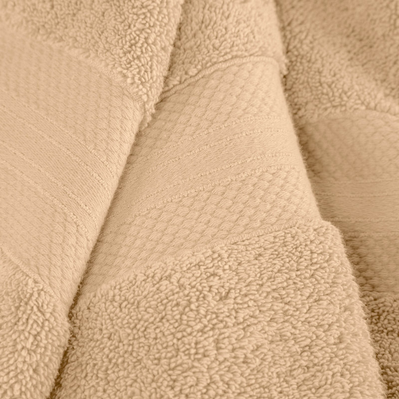 Aria Turkish Cotton Heavyweight Absorbent Plush Solid 10 Piece Towel Set, Hazelnut