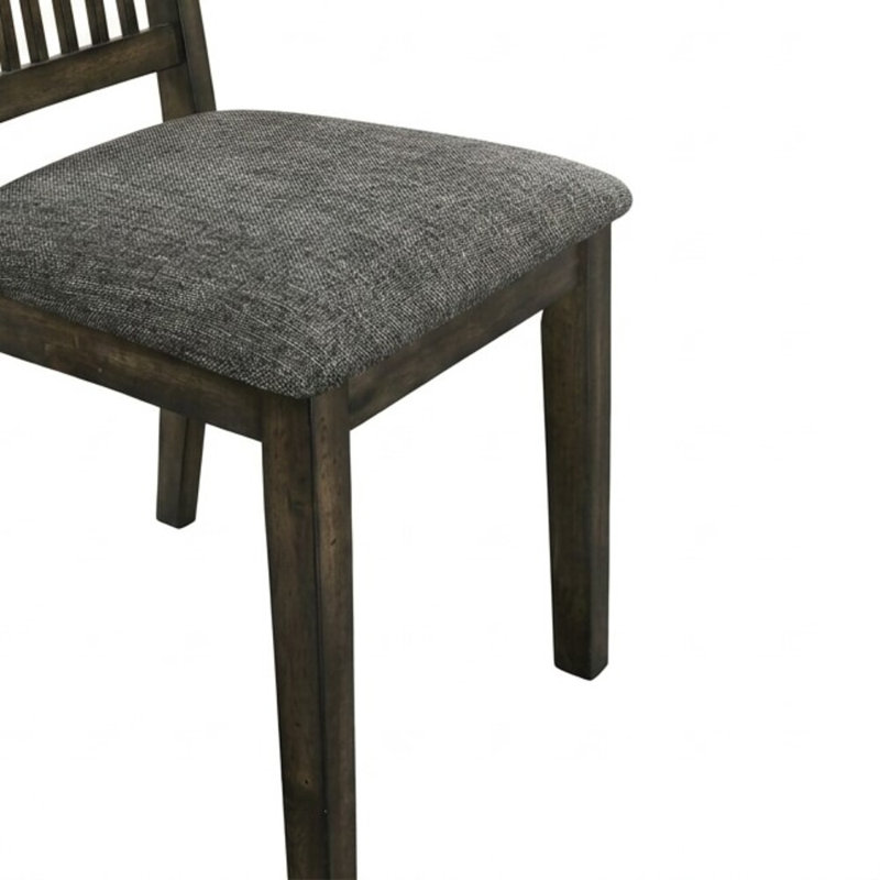 Chaise d'appoint en tissu gris Spindle (ensemble de 2)