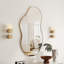 Asymmetrical Metal Framed Wall Accent Mirror-327276011-327276009