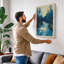 Woodland Stream Scandinavian - Wrapped Canvas-1493266423-1493266428