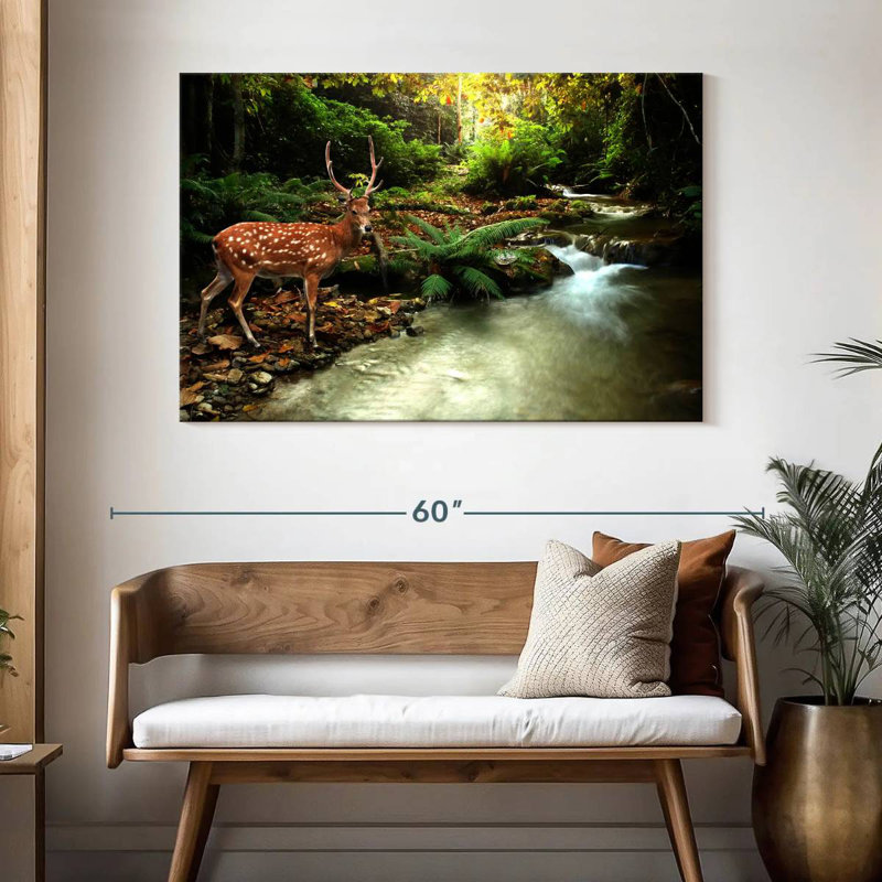 Crowle Deer In Lush Forest