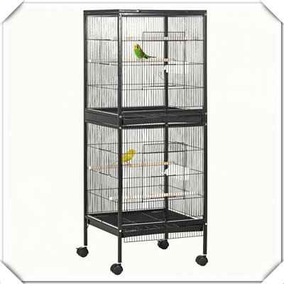 Large Indoor Bird Aviary with Multi-Door Wingspan-Friendly Design