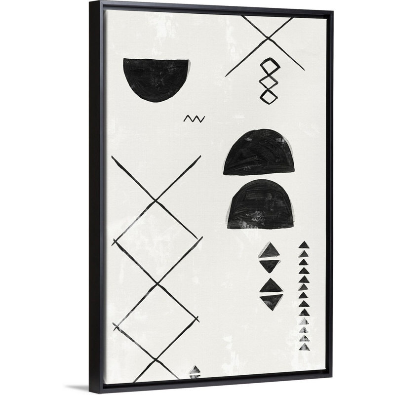 «African Motifs I» par Isabelle Z - reproduction d'art, Toile avec cadre noir, H 50 po x l 34 po x P 1,75 po