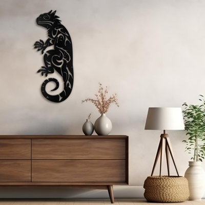 Lizard Animal Modern Abstract Wall Sculpture Hangings Home Decoration Living Room Metal Wall Décor
