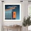 «Orange toit» par Andrea Comari, impression sur bois encadrée-11877751