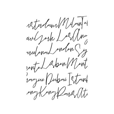 City Script par - Toile tendue