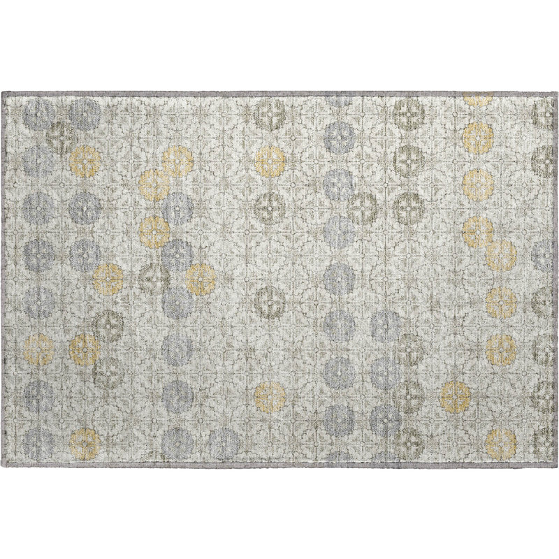 Premium Machine Washable Mayfield AMF1855 Geometric Rug, Rectangle 1'8" x 2'6"