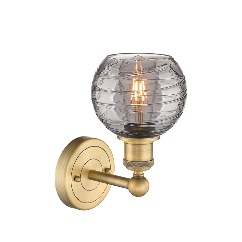 Plafonnier semi-encastré 1 lumière 6SM, Laiton brossé