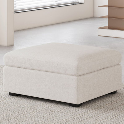 Hymes 29.9'' Wide Chenille Storage Ottoman