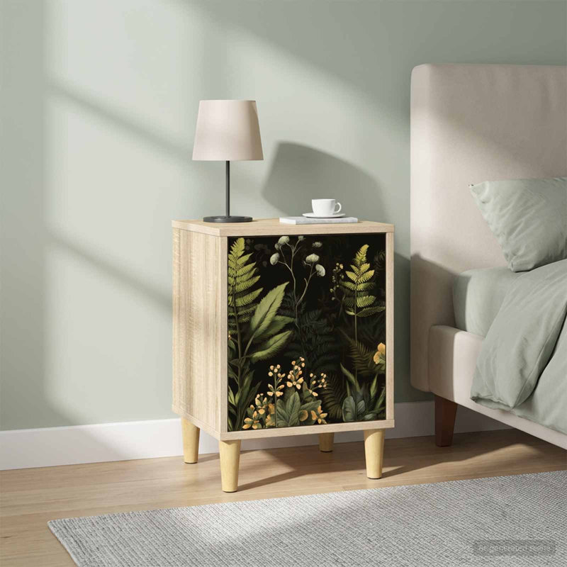  Bedside Cabinet Sonoma Oak Engineered Wood Nightstand Bedroom Furniture