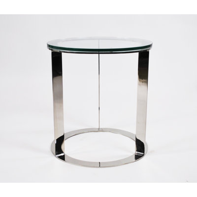 Loveta Glass Top End Table