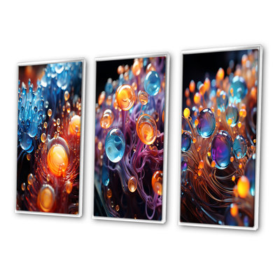 " 3D Molecules Macro Photography " 3 - Pieces