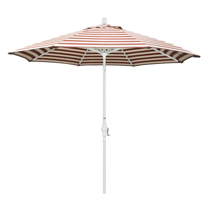 108'' Umbrella, Brick White Cabana Stripe