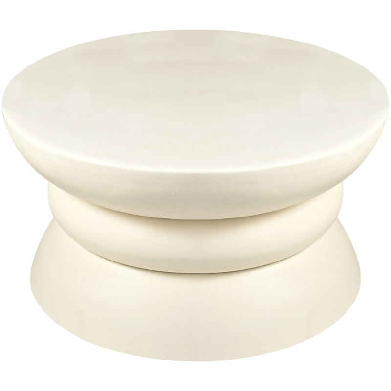Collins Aluminum Coffee Table, Cream