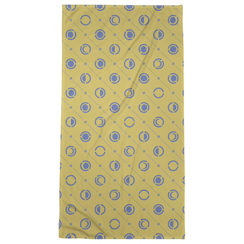 Serviette de bain Classic, Bleu/jaune clair