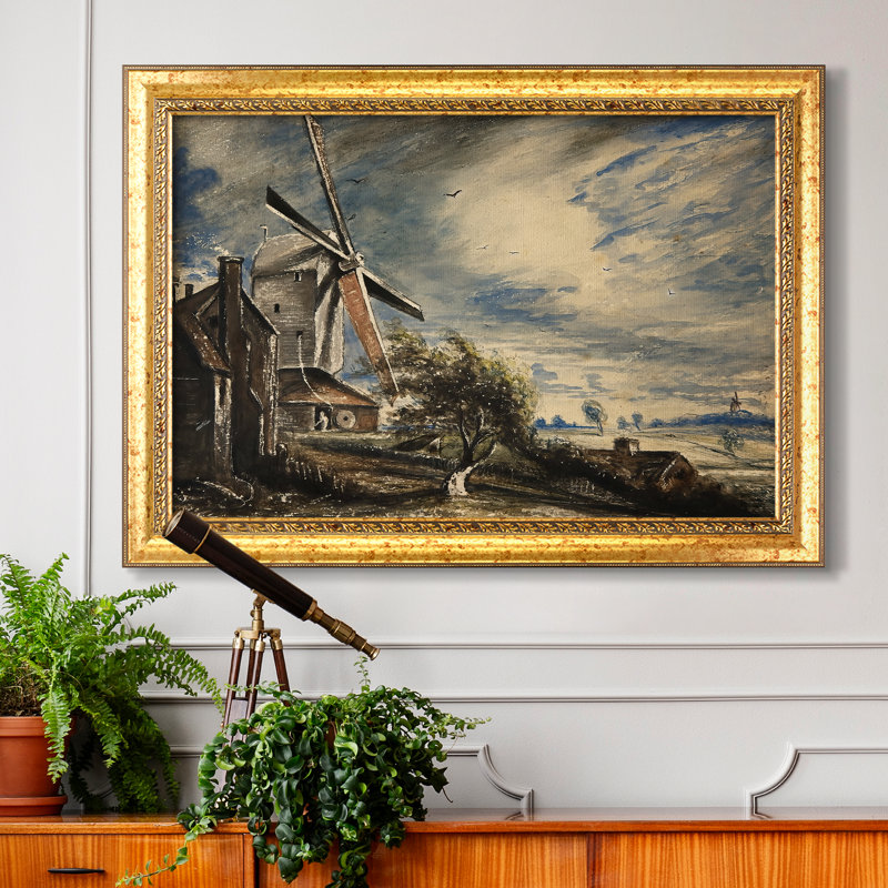 Un moulin près de Colchester, v. 1833 - John Constable - Toile encadrée sur mesure, Dimensions intérieures 24 po x 34 po