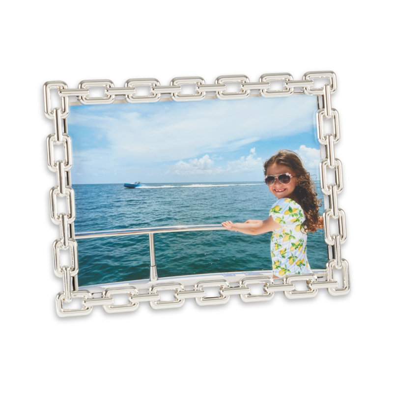 Cadre de lien plaqué, Argent, 4 po x 6 po