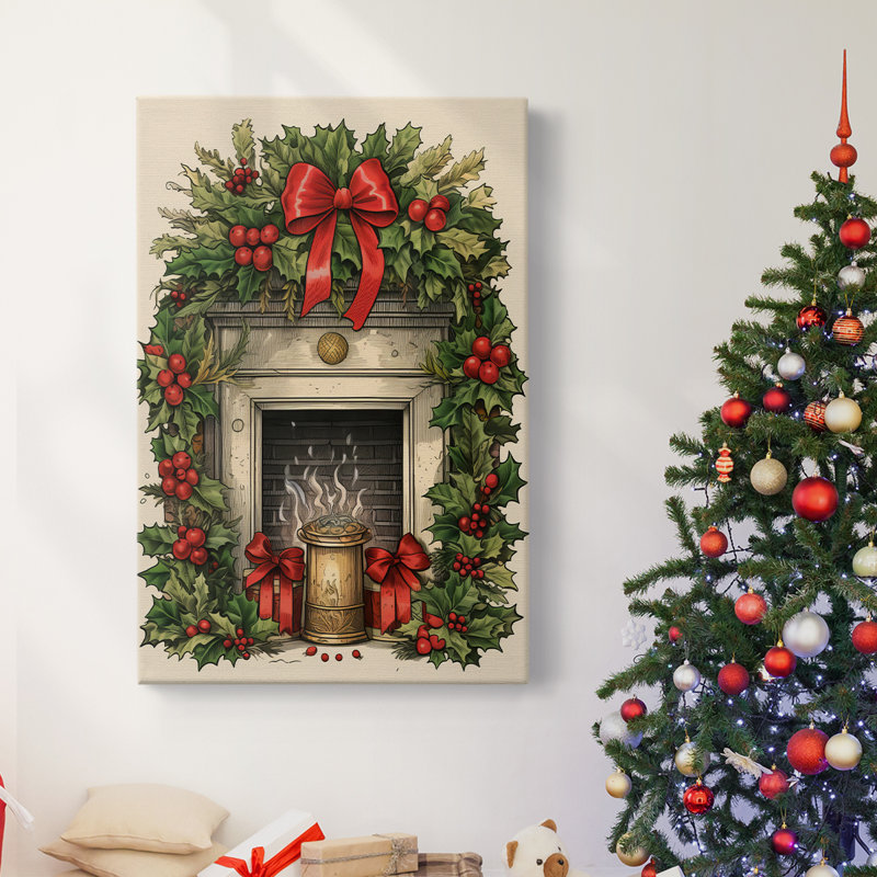 Art des Fêtes de Noël - Toile tendue avec châssis CDLII, H 60 po x l 40 po