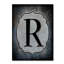 « letter r », art textuel sur toile tendue-21938946