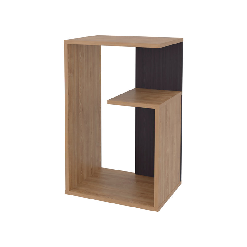 Vega Side Table in Melamine with Open Storage
