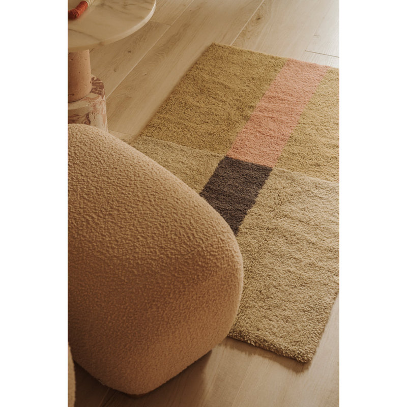 Tapis en laine Chroma, Mousse / rose cendré