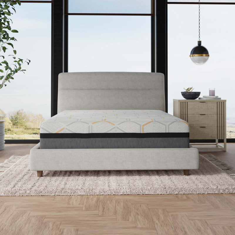 14" Hybrid Copper Gel Cooling Memory Foam Mattress With Edge Support And Air Ridge Foam, King, 14"