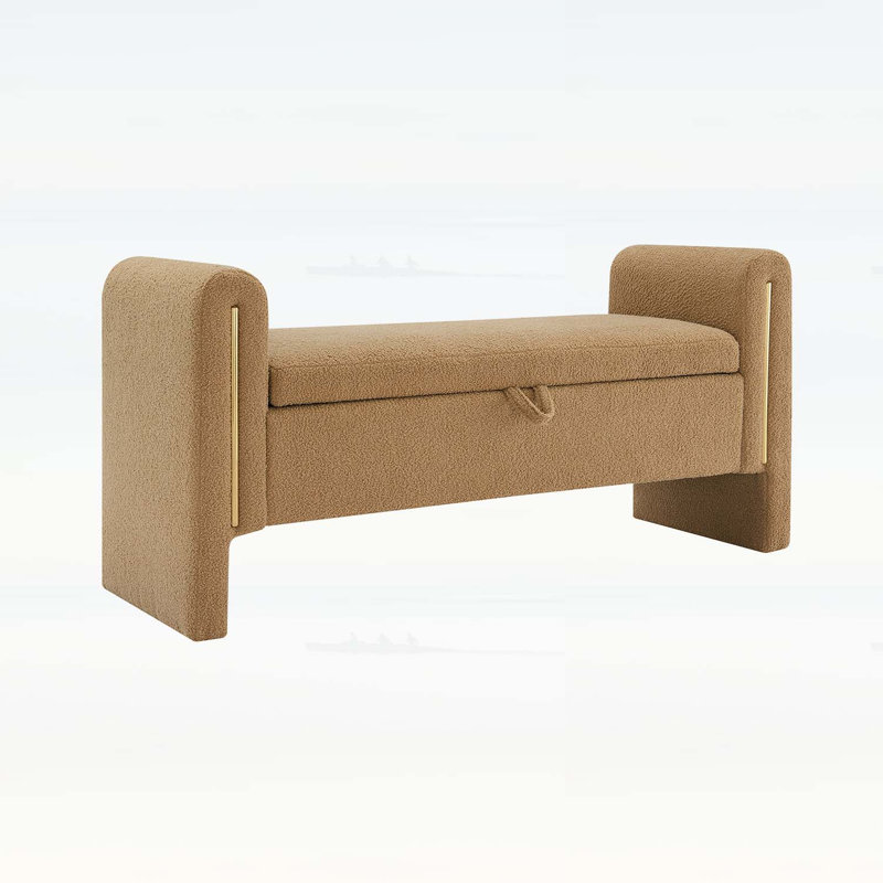 Comfy Upholstered Bench for Living Room, Bedroom,Dorm, Coffee