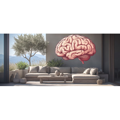 Décalcomanie murale Brain, autocollant mural Anatomy, art mural Science, décoration murale médicale, murale de salle de classe, décoration de salle de sciences, 161Gm