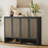 Consiglia Boho Rattan Storage Shoe Cabinet With Adjustable Shelves-507419025-509258368