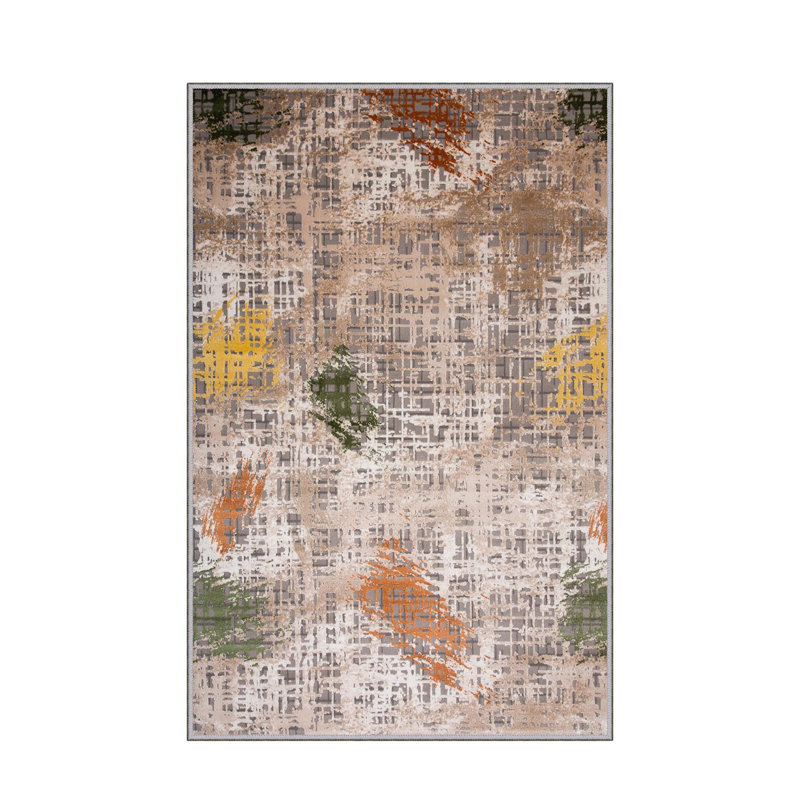 Non-Slip Hall Carpet, 3.3 x 9.8 ft, 100% Polyester, 0.4 in Pile Height, Antibacterial & Machine Washable | 3D Digital Print, Durable Woven Design, Perfect for Home & Office, Easy Care & Maintenance