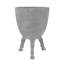 Jardinière décorative avec pieds en trépied, ciment gris 22 pouces, style moderne