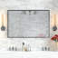 Miroir de salle de bain rectangulaire noir 36 x 30 pouces - Cadre en métal rouillé, verre flotté brillant HD à réflexion 1:1, coins carrés décoratifs