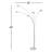 Mushroom 5 Light Arc Floor Lamp - Black Nickel , Gloss Black, Dimmer Switch, Marble base-1154930518